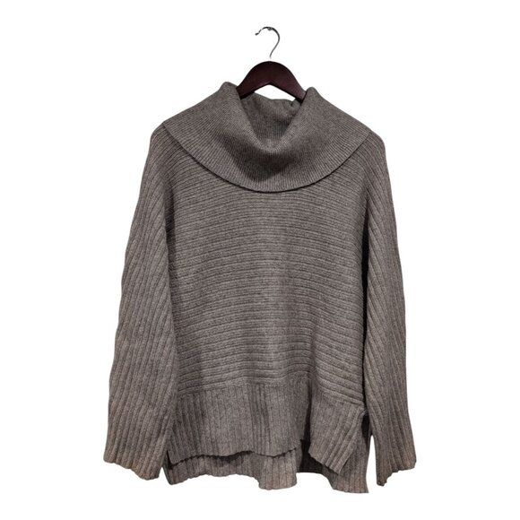 Anthropologie Moth Tisbury Turtleneck Pullover Sweater Tan Knit Womens Large - Picture 1 of 16